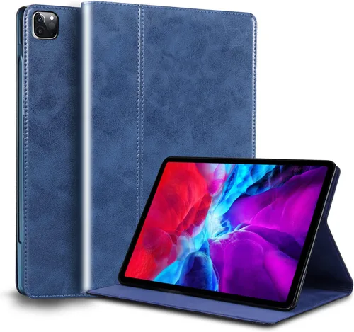 Vista 10 de Funda de piel auténtica para iPad Pro de 11 pulgadas de 4ª/3ª/2ª/1ª generación, carcasa protectora de piel auténtica para 2022/2021/2020/2018