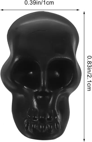 Vista 2 de PRETYZOOM 100 piezas mini estatua de cabeza de calavera mini cabeza de calavera decoración de Halloween mesa accesorios de decoración