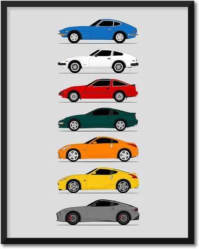 Vista 11 de Idea Network Póster hecho a mano compatible con Nissan Skyline GT-R Generations Print