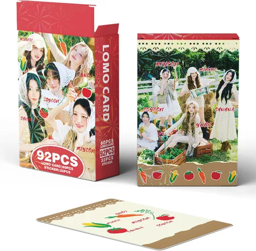 Vista 2 de KPOPBP (G) I-DLE - Juego de 55 tarjetas fotográficas KPOP Album I Feel Lomo para fanáticos de NEVERLAND para niños y niñas