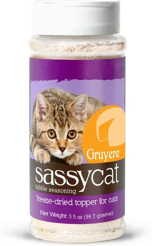Vista 3 de Herbsmith Sassy Cat Kibble Seasoning - Caldo de huesos liofilizado - Decoración de comida para gatos para comedores quisquillosos - Caldo de hueso