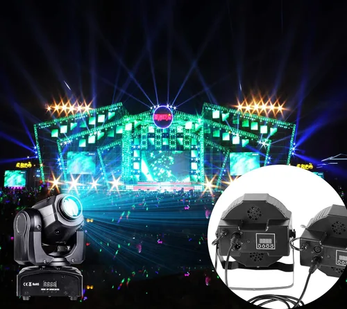Vista 7 de (3.3 ft) DMX Stage Light Cable, DJ XLR Cable, SinLoon hembra XLR de 3 pines a conector XLR DMX macho de 5 pines para luz de cabeza móvil con entrada