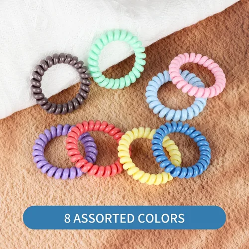 Vista 5 de Pulseras sensoriales antiestrés para niños y niñas, paquete de 8 pulseras elásticas de bobina para niños con autismo, TDAH, SPD o necesidades