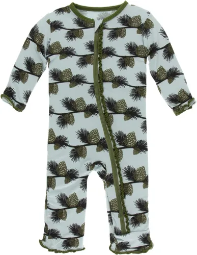 Vista 21 de KicKee Pants Mono sólido con volantes y cremallera Verde aloe