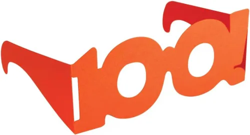 Vista 3 de Chenille Kraft 100th Day Paper Fun Glasses Shape, surtido de 25 por juego