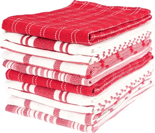 Vista 18 de KAF Home Juego de 10 toallas de cocina planas surtidas, 18 x 28 pulgadas (beige)