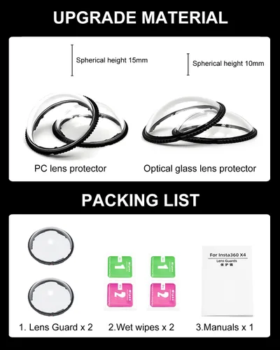 Vista 13 de Funda protectora de lente premium para Insta360 X4 Protector de lente