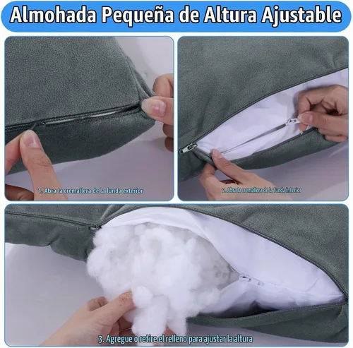 Vista 8 de HOMBYS Almohada ajustable que eleva las piernas, almohadas de elevación de piernas de espuma de alta densidad para después de la cirugía, almohada