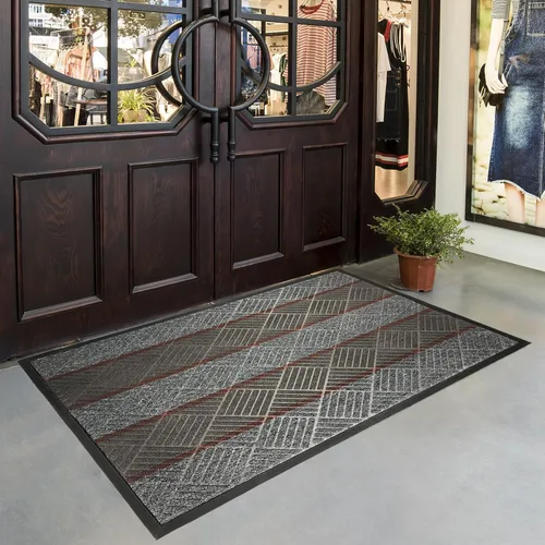 Vista 19 de DM25 - Alfombrillas de goma antideslizantes para puerta delantera, alfombrillas de entrada, rascador de zapatos, tapete de bienvenida