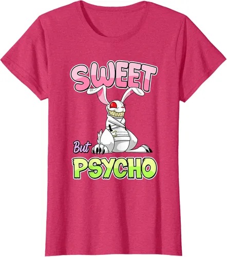 Vista 10 de Sweet But Psycho Shirt Bunny Creepy Gothic Rabbit Funny T-Shirt