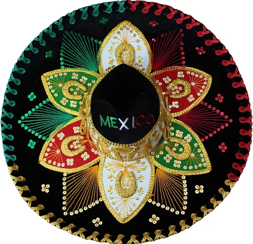 Vista 4 de Auténtico sombrero estilo flores de mariachi sombrero mexicano de primera calidad hecho en México elige