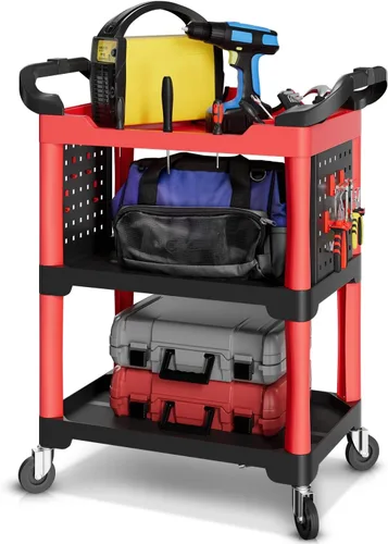 Vista 10 de Auto Dynasty Carrito utilitario plegable de 3 niveles con ruedas