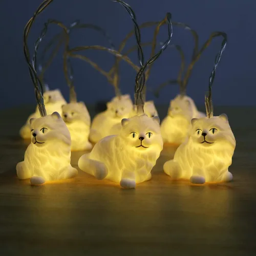 Vista 2 de Guirnalda de 10 luces LED de 5.9 pies con 10 luces LED para fiestas en casa, dormitorio de niños, habitación de niños, guardería, biblioteca