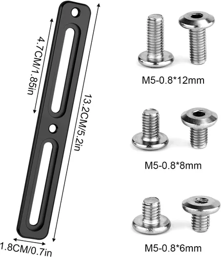 Vista 2 de Adaptador de jaula para botella de bicicleta, base de montaje B-RAD de aleación de aluminio ajustable en posición alterna, soportes de montaje