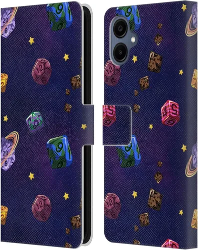 Vista 117 de Head Case Designs Officially Licensed Carla Morrow Colorful Space Dice Patterns Leather Wallet Case Compatible with Samsung Galaxy A07 4G