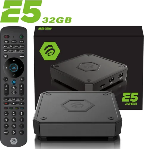 Vista 8 de BuzzTV Caja de TV E5 Android 11, 2 GB de RAM, 32 GB de almacenamiento, salida 4K UHD, conectividad HDMI y soporte Wi-Fi
