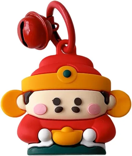 Vista 28 de Yatchen Bonita funda de silicona para AirTag 2021 Finder Fun 3D Cartoon Animal Anti Scratch Llavero Tracker Protector Bluetooth (Béisbol, 1 unidad)
