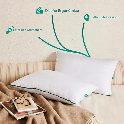 Vista 7 de Almohada ajustable de espuma viscoelástica Marlow