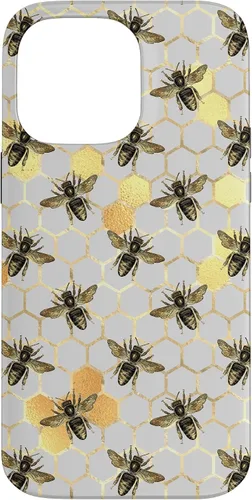Vista 20 de iPhone 12 Pro Max Bumble Bee - Honeycomb Apicultor amarillo Abeja patrón caso