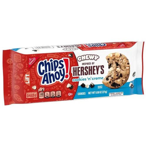 Vista 9 de CHIPS AHOY! Chewy Hershey's Cookies 'n' Creme - Galletas inspiradas en barra, 9.58 onzas