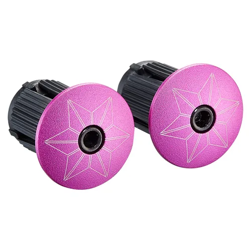 Vista 4 de SUPACAZ Bike BARTAPE, Super Sticky Kush, Star Fading, NEON Pink Plus ANO Pink Plugs