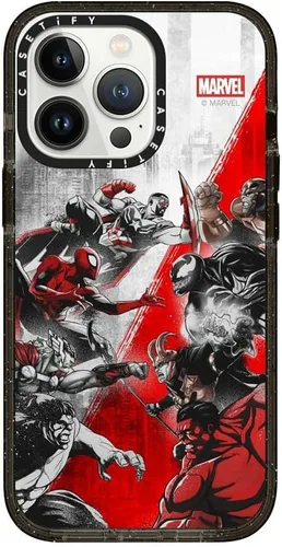 Vista 98 de CASETiFY Funda para iPhone Air, compatible con MagSafe Marvel VS CoLab Protección contra caídas de grado militar 4x de 8.2 pies Funda Capitán
