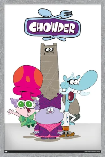 Vista 12 de Trends International Chowder - Póster de pared grupal, 22.4 pulgadas de largo x 14.7 pulgadas, versión enmarcada en madera de granero Versión