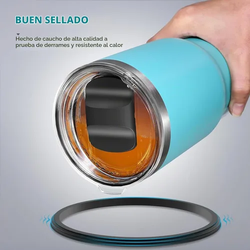 Vista 5 de Repuesto de tapa para vaso de vino de 10 onzas, paquete de 2 tapas magnéticas deslizantes compatibles con YETI de 6 onzas, taza apilable de 8 onzas