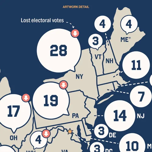 Vista 7 de Paquete de póster de Presidentes y Colegios Electorales Juego de 2 carteles Actualizado con la última información presidencial Ideal