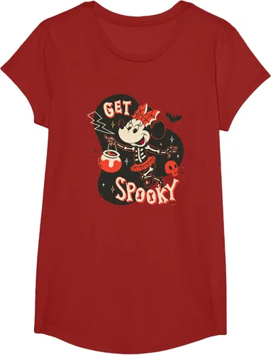 Vista 48 de Disney Disfraz de esqueleto de Minnie Mouse para Halloween, camiseta espeluznante Negro