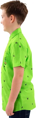 Vista 3 de Minecraft Camisa Creeper con botones para niño