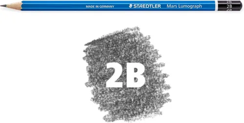 Vista 2 de STAEDTLER Mars Lumograph 2B - Lápiz de dibujo artístico de grafito, 6 lápices