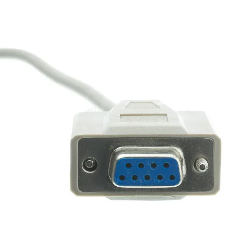 Vista 4 de QUALCONNECT Cable de módem nulo, DB9 macho a DB9 hembra, clasificación UL, 8 conductores, 6 pies
