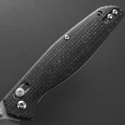 Vista 5 de Eafengrow EF966 Cuchillo plegable D2 Hoja Micarta Mango con Clip de Bolsillo EDC Cuchillo táctico Perillas de pulgar Axis Lock EDC Cuchillo Negro