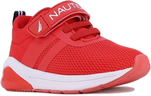 Vista 3 de Nautica Tenis deportivos con luz intermitente para niños con una correa, a la moda y divertida para niños y niñas, disponibles en tallas para niños