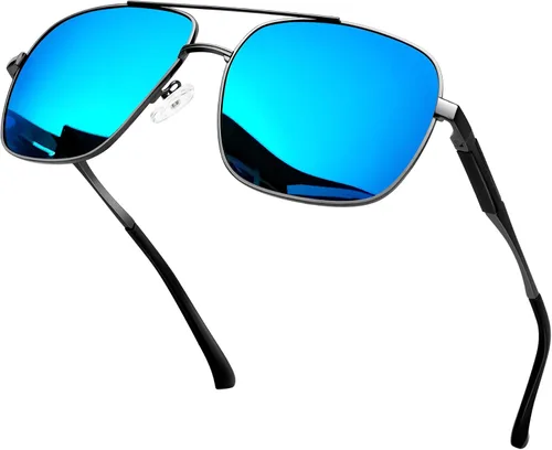 Vista 8 de KANASTAL Aviator Sunglasses Men Women Military Polarized Sunglasses UV400 Negro/Negro