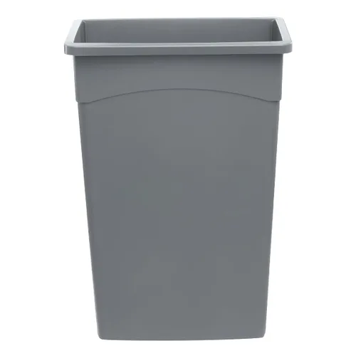 Vista 10 de Cubo de basura rectangular de plástico negro de 16 galones, perfecto para cocina, oficina
