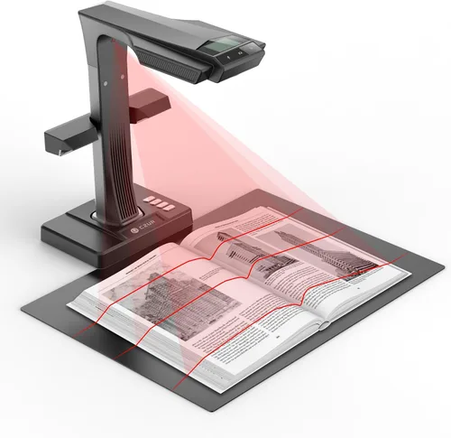 Vista 9 de CZUR Escáner profesional de documentos ET18 Pro, tecnología de aplanamiento automático y corrección de inclinación de 2ª generación, cámara HD de 18