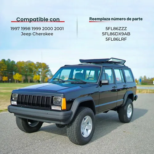 Vista 2 de KARPAL Cubierta de lámpara de luz de matrícula trasera compatible con Jeep Cherokee 1997 1998 1999 2000 2001 5FL86ZZZ Negro brillante