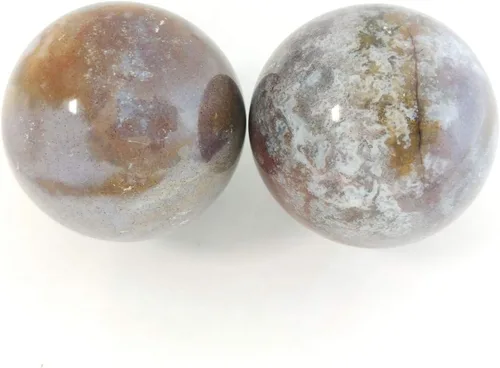 Vista 4 de Top Chi Fancy Jasper Baoding - Bolas para terapia de manos, ejercicio y alivio del estrés (mediano de 1.6 pulgadas)