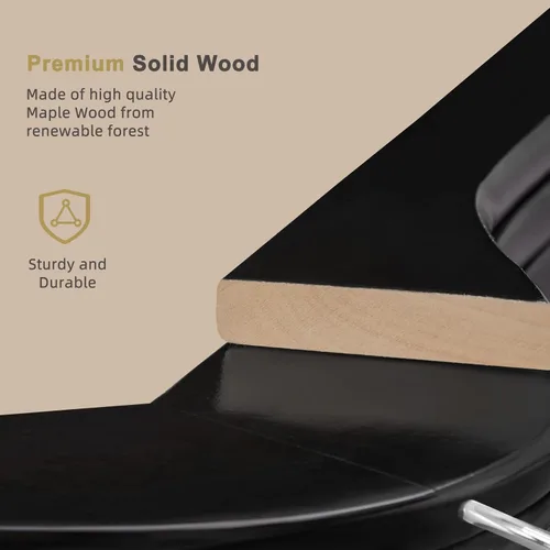 Vista 5 de TOPIA HANGER Perchas de madera para abrigos, paquete de 30 perchas de madera negra, gancho giratorio de 360° y muescas antideslizantes
