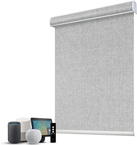 Vista 35 de SmartWings Persianas Motorizadas con Filtro de Luz, Compatible con Matter Thread Homekit Z-Wave Alexa Google, Persianas con 70% de Opacidad Safari