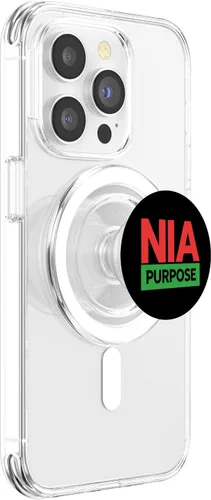 Vista 3 de Nia Kwanzaa Principio de propósito para hombres, mujeres, niños y niñas, PopSockets MagSafe PopGrip para iPhone