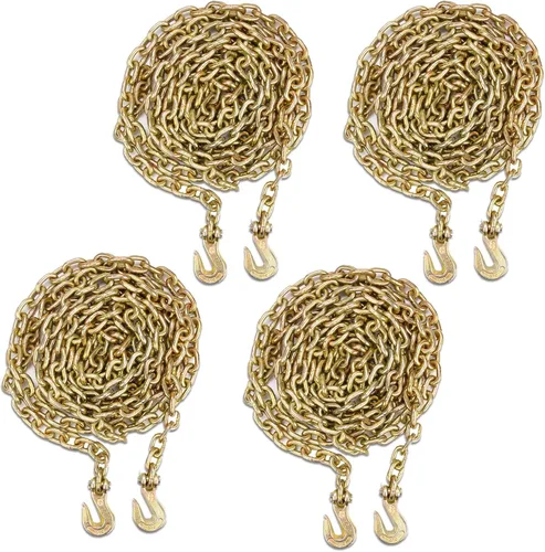 Vista 8 de Cadena de remolque G70 de 3/8 pulgadas x 20 pies, cadena de amarre para camión de cama plana, 1 unidad