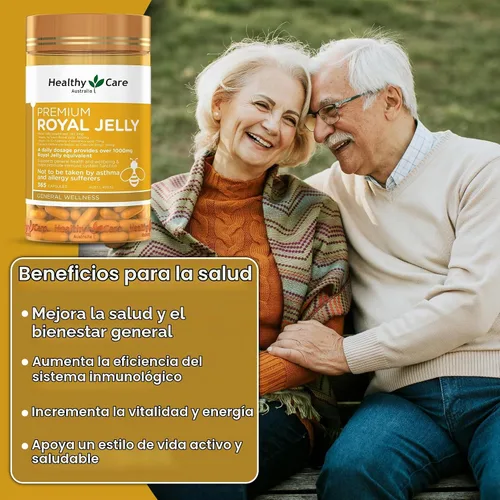 Vista 4 de Healthy Care Royal Jelly 1000 365 Cápsulas Suplementos Hecho en Australia