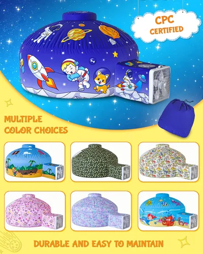 Vista 6 de Skywin Tienda de Aire para Niños (77" x 50") Se Construye en 30 Seg, Tiendas para Niños Pequeños de Interior para Juego Imaginativo, Espaciosas