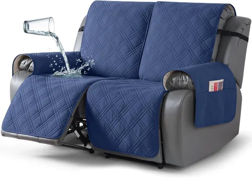 Vista 9 de TAOCOCO Fundas para Sillón de Dos Plazas Reclinable 100% Impermeables, Fundas Divididas para Loveseat Reclinable, Funda Antideslizante para Sofá