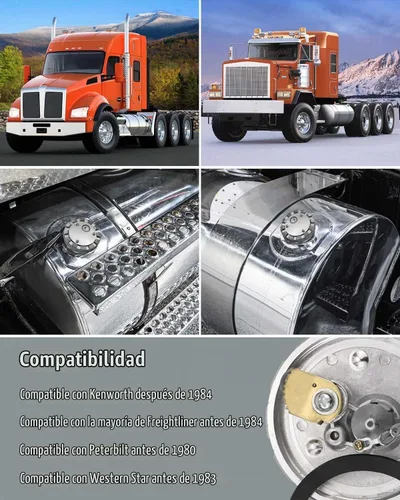 Vista 6 de Tapón de combustible diesel con bloqueo 572.1036 apto para semircamiones, 2 llaves Tapa de rosca gruesa de 3-1/2" con 5.5 TPI para Kenworth