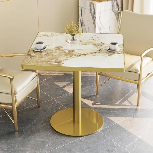 Vista 30 de Mesa de tulipán de 31.5 pulgadas, mesa de comedor redonda con mesa de Aqua Jade (oro rosa)