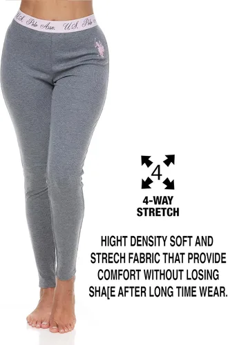 Vista 5 de U.S. Polo Assn. Conjunto de pijama térmico para mujer, conjunto térmico superior e inferior, capa base larga